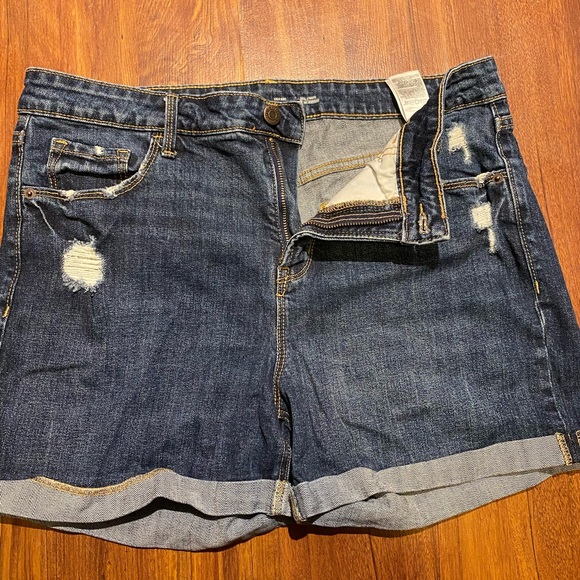 High Rise Jean Shorts - Picture 2 of 6